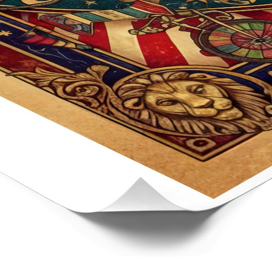 Not My Monkeys! Ringmaster, Red and Gold Poster (Ecke)