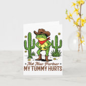 Not Now Partner My Tummy Hurts Funny Cowboy Frog M Karte (Gelbe Blume)