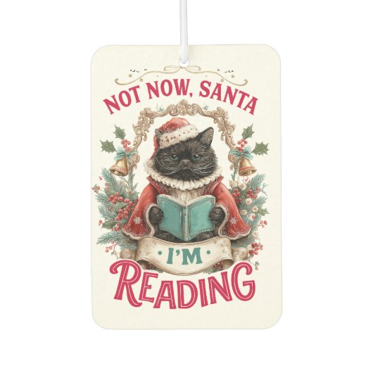 Not Now Santa I'm Reading Autolufterfrischer (Vorderseite)