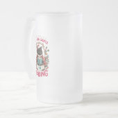 Not Now Santa I'm Reading Mattglas Bierglas (Vorderseite Links)