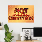 "Not Ordentliche Weihnachten" Schriftart Art & Red Poster (Heimbüro)
