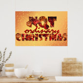 "Not Ordentliche Weihnachten" Schriftart Art & Red Poster (Küche)