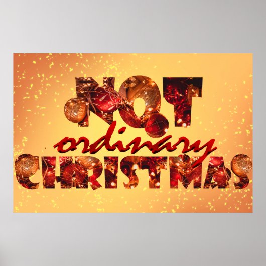"Not Ordentliche Weihnachten" Schriftart Art & Red Poster (Vorne)