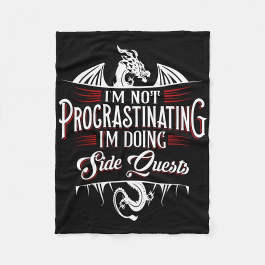 Not Procrastinating Side Quests Funny Rpg Gamer Dr Fleecedecke (Vorderseite)