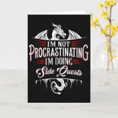 Not Procrastinating Side Quests Funny Rpg Gamer Dr Karte (Gelbe Blume)