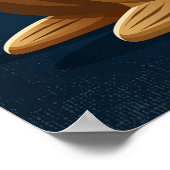 Not Rushing Walrus – Funny Cartoon Character Art Poster (Ecke)