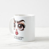 Not Saying Anything, Fabulous Eyes Funny Face Kaffeetasse (Vorderseite Links)