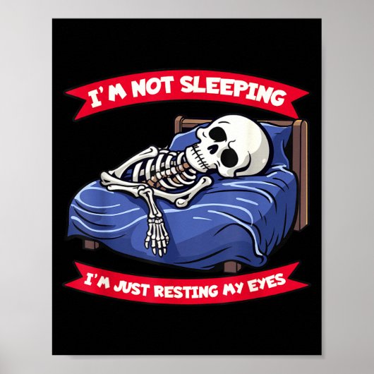 Not Sleeng Im Just Resting, My Eyes Funny Fathers Poster (Vorne)