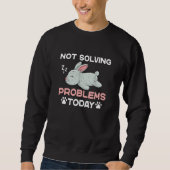 Not Solving Problems Today Sleeping Rabbit Sweatshirt (Vorderseite)