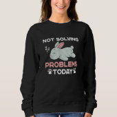 Not Solving Problems Today Sleeping Rabbit Sweatshirt (Vorderseite)