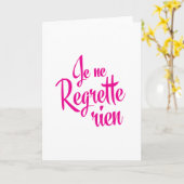 Not sorry about anything - Je ne Regrette Rien Karte (Gelbe Blume)