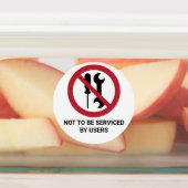Not to Be Serviced By Users, Prohibition Sign Etiketten (Befestigt)