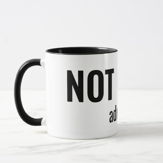 NOT TODAY - Adulting Funny Typography Tasse (Links)