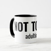 NOT TODAY - Adulting Funny Typography Tasse (Vorderseite Links)