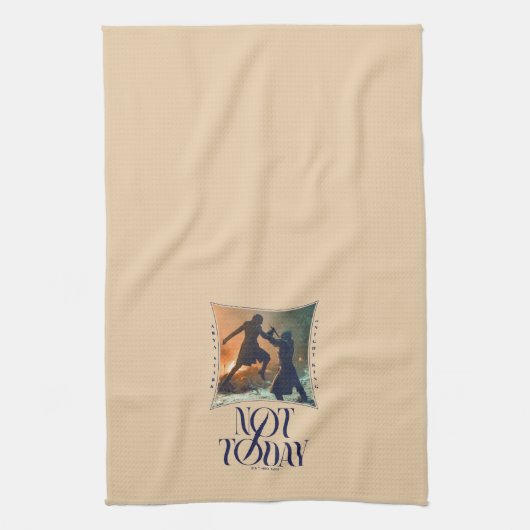 "Not Today" Arya Stark Vs. Der Nachtkönig Geschirrtuch (Vertikal)