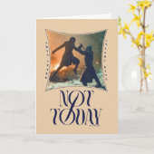 "Not Today" Arya Stark Vs. Der Nachtkönig Karte (Gelbe Blume)