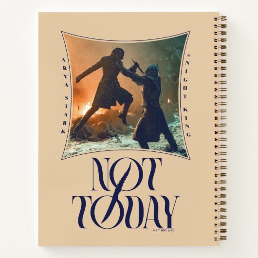 "Not Today" Arya Stark Vs. Der Nachtkönig Notizblock (Rückseite)