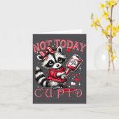 Not Today Cud Funny Raccoon Valentines Day Cute Ki Karte (Gelbe Blume)