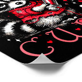 Not Today Cud Funny Raccoon Valentines Day Cute Ki Poster (Ecke)