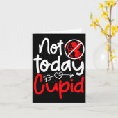 Not Today Cud Valentines Humor Anti Sarcastic Va _ Karte (Gelbe Blume)
