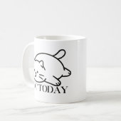 Not Today Cute Lazy Cat Mood Kaffeetasse (Vorderseite Links)