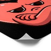 Not Today Feelings Cute Moody Heart Anti Valentine Poster (Ecke)