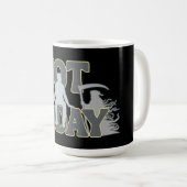 NOT TODAY – Funny Dark Humor Grim Reaper  Kaffeetasse (VorderseiteRechts)