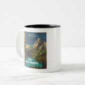 Not Today Gravity Rock Climbing Zweifarbige Tasse (Vorderseite Links)