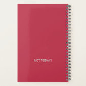 NOT TODAY! Grumpy Black Cat Planner Planer (Rückseite)