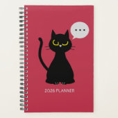 NOT TODAY! Grumpy Black Cat Planner Planer (Vorderseite)