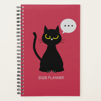 NOT TODAY! Grumpy Black Cat Planner Planer