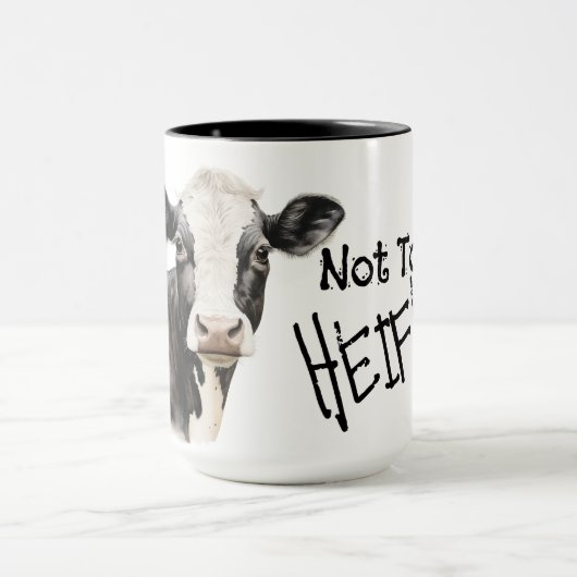 Not today heifer black and white cow tasse (Zentrum)