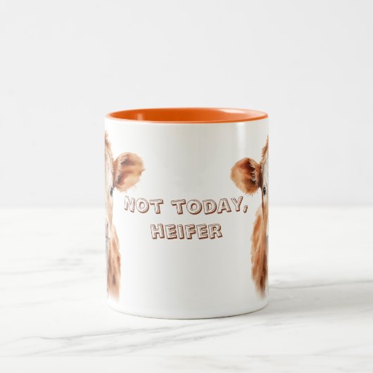 Not today heifer zweifarbige tasse (Mittel)