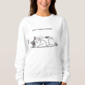 Not Today, Human – Funny Lazy Cat Minimalist T-Shi Sweatshirt (Vorderseite)