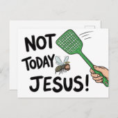 Not Today Jesus Postkarte (Vorne/Hinten)