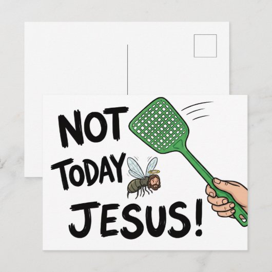 Not Today Jesus Postkarte (Vorne/Hinten)