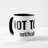 NOT TODAY - Notifications Funny Typography Tasse (Vorderseite Links)