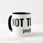 NOT TODAY - People Funny Typography Tasse (Vorderseite Links)