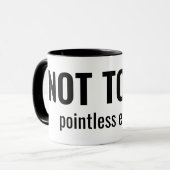 NOT TODAY - Pointless Emails Funny Typography Tasse (Vorderseite Links)