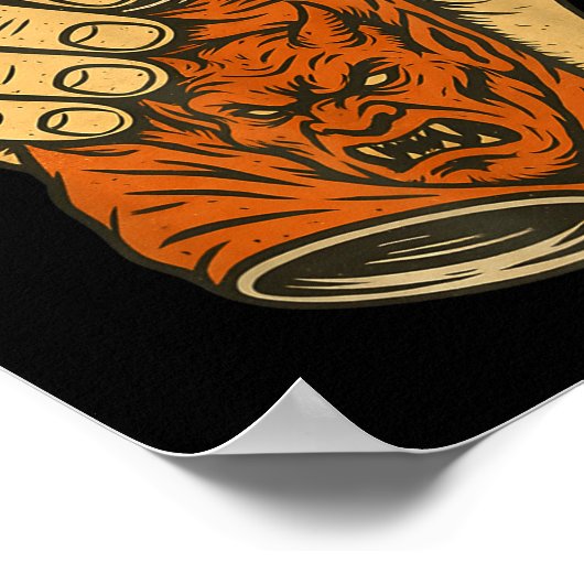 Not Today Satan Faith Christian Halloween Funny An Poster (Ecke)