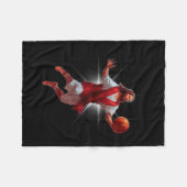 Not Today Satan Jesus Funny Slam Holy Dunk Basketb Fleecedecke (Vorderseite (Horizontal))