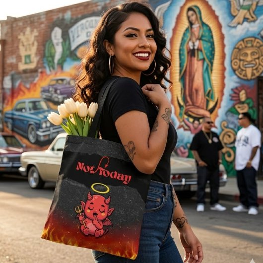 Not Today satan tote bag Tasche