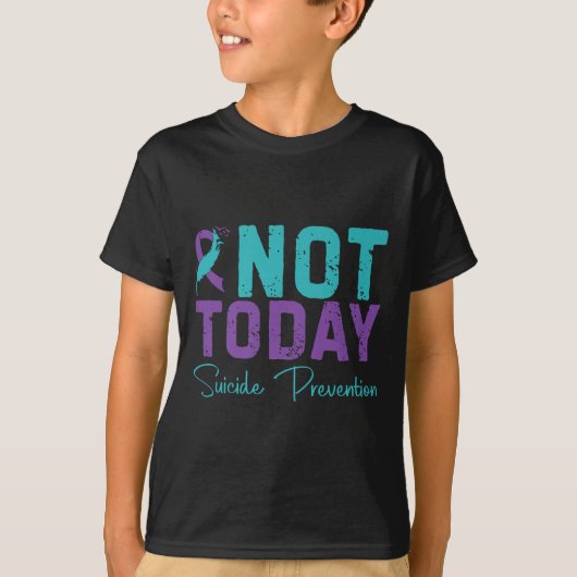 Not Today Suicide Prevention Premium  T-Shirt (Vorderseite)