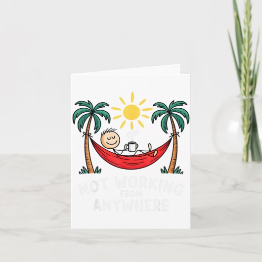 Not Working From Anywhere Funny Hammock 2025 Karte (Vorderseite)