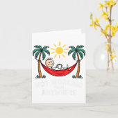 Not Working From Anywhere Funny Hammock 2025 Karte (Gelbe Blume)