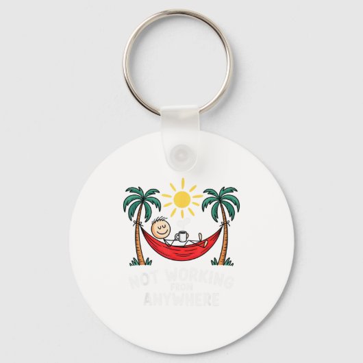 Not Working From Anywhere Funny Hammock 2025 Schlüsselanhänger (Vorderseite)