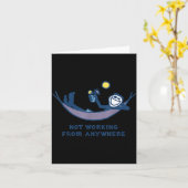 Not Working From Anywhere Funny Vacation Remote Wo Karte (Gelbe Blume)