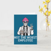 Not Worst Employee Worker Istant Jokes Office Humo Karte (Gelbe Blume)