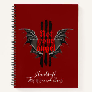 Not Your Angel Notebook – Sacred Chaos Gothic Vibe Notizblock