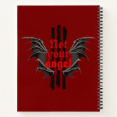 Not Your Angel Notebook – Sacred Chaos Gothic Vibe Notizblock (Rückseite)